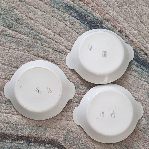 Porcelaine D'auteuil French au gratin dishes set of three - Picture 2 of 8